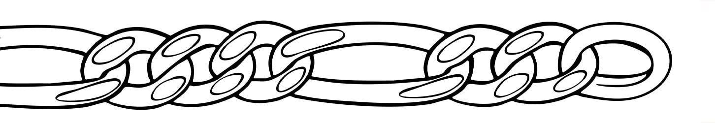 Sketch of Braided Leather Necklace chain